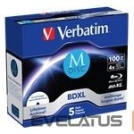 Optinė matrica Verbatim  VERBATIM BluRay M-DISC BD-R 100GB 5pc 