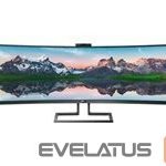 Monitoriai Mmd-monitors & displays  PHILIPS 499P9H/00 49inch USB-C DOCKING DISPLAY 5120x1440 CURVED VA 5ms GtG HAS USB-C/DP/HDMI/RJ45 USB HUB Speakers VESA 