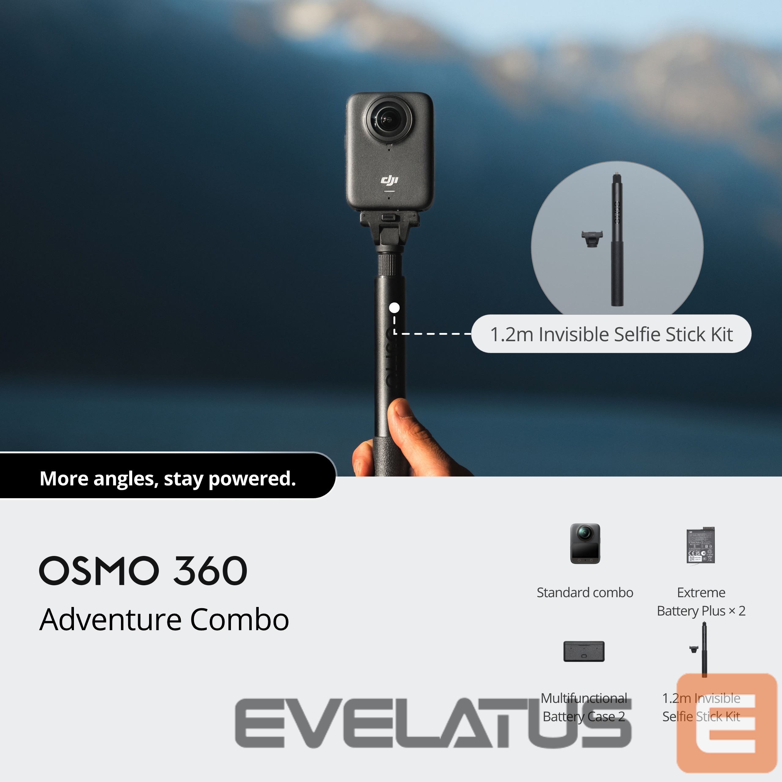 Sportiniai fotoaparatai DJI CAMERA OSMO 360 ADVENTURE/COMBO CP.OS.00000442