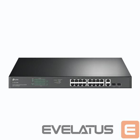 Jungikliai TP-Link Switch||TL-SG1218MP|Desktop/pedestal|Rack|16x10Base-T / 100Base-TX / 1000Base-T|PoE+ ports 16|250 Watts|TL-SG1218MP
