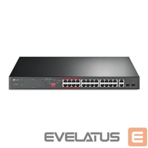 Jungikliai TP-Link  Switch||TL-SL1226P|Desktop/pedestal|24x10Base-T / 100Base-TX|2x10Base-T / 100Base-TX / 1000Base-T|PoE+ ports 24|TL-SL1226P 