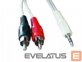 Kabelis Gembird CABLE AUDIO 3.5MM TO 2RCA 5M/CCA-458-5M