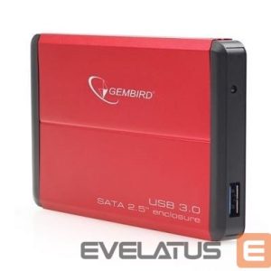 Kietasis diskas HDD Gembird  HDD CASE EXT. USB3 2.5"/RED EE2-U3S-2-R 