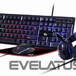 Kompiuterio klaviatūra Gembird  KEYBOARD USB GAMING KIT ENG/GHOST GGS-UMGL4-02 