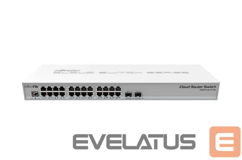 Jungikliai Mikrotik NET ROUTER/SWITCH 24PORT 1000M/CRS326-24G-2S+RM