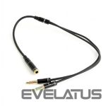 Kabelis Gembird  CABLE AUDIO 3.5MM SOCKET TO/2X3.5MM PLUG CCA-418M 