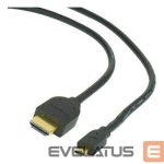 Monitoriaus priedas Gembird  CABLE HDMI-MICRO HDMI 1.8M/V.2.0 BLK CC-HDMID-6 