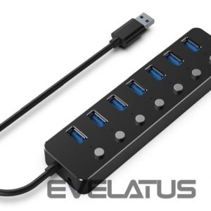 Adapteris Gembird  I/O HUB USB3 7PORT/UHB-U3P7P-01 