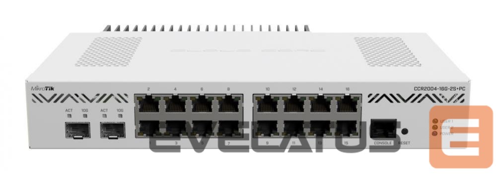 Maršrutizatoriai Mikrotik NET ROUTER 1000M 16PORT/CCR2004-16G-2S+PC