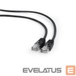 Jungikliai Gembird  PATCH CABLE CAT5E UTP 0.25M/BLACK PP12-0.25M/BK 