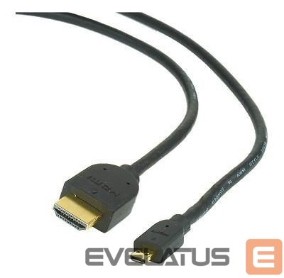 Monitoriaus priedas Gembird CABLE HDMI-MICRO HDMI 3M V.2.0/BLK CC-HDMID-10