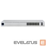 Jungikliai UBIQUITI  Switch||USW-16-POE|Type L2|Desktop/pedestal|Rack|16x10Base-T / 100Base-TX / 1000Base-T|2xSFP|PoE ports 16|PoE+ ports 8|18 Watts|USW-16-POE 