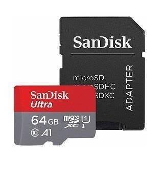 Kitas kompiuterio priedas SANDISK BY WESTERN DIGITAL MEMORY MICRO SDXC 64GB UHS-I/W/A SDSQUAB-064G-GN6MA SANDISK