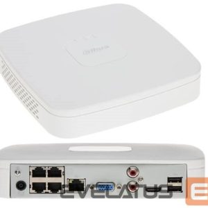 stebėjimo priedai DAHUA  NET VIDEO RECORDER 4CH 4POE/NVR4104-P-EI 