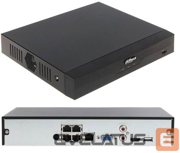 stebėjimo priedai DAHUA NET VIDEO RECORDER 4CH 4POE/NVR4104HS-P-EI