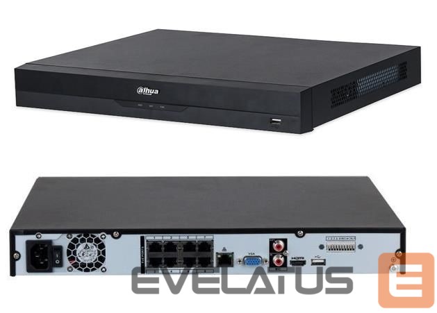 stebėjimo priedai DAHUA NET VIDEO RECORDER 8CH 8POE/NVR4208-8P-EI