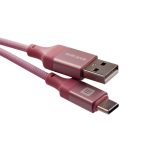 Kabelis Evelatus  Cable USB A to C 2M Aluminum housing braiding Pink Pink