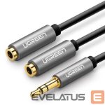 Adapteris Ugreen  3.5mm Aux Stereo Audio Splitter Cable with Braid 20cm Black