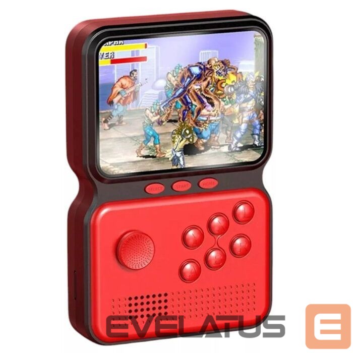 Žaidimų konsolės GameBox M3 16bit Portable Retro Game console with 900 games 3'' HD LCD / TV RCA cable Red