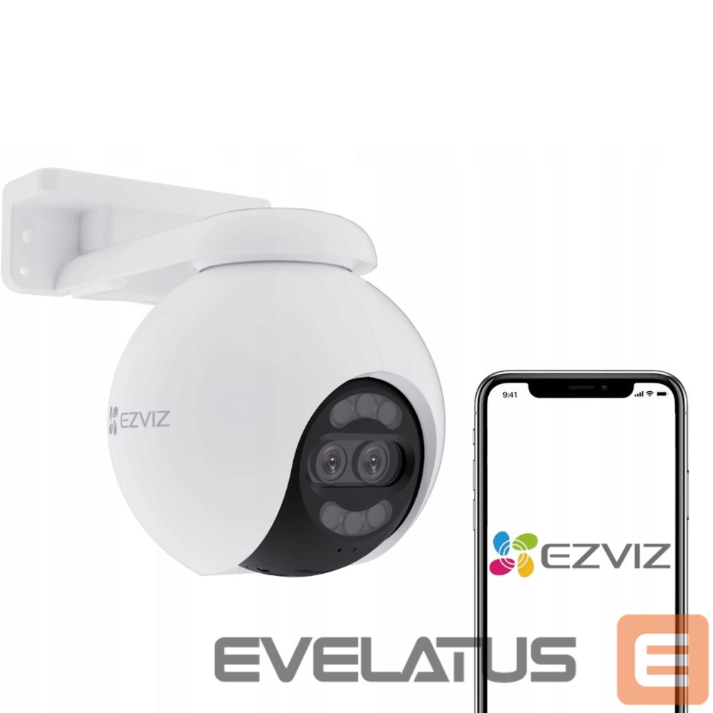 IP kameros EZVIZ H80x Outdoor IP65 Dual lens 8MP+2MP 4K Camera Pan & Tilt 360 MicroSD / Night vision White