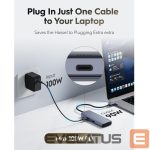 Maršrutizatoriai Cudy  UH500 PortMate USB-C 6-in-1 Hub 4K 30Hz HDMI USB-C PD 4x USB-A 3.0 Aluminum Grey 