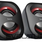 Belaidės kolonėlės Hama  Sonic Mobil 183 Notebook Speaker Black Red