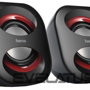 Belaidės kolonėlės Hama  Sonic Mobil 183 Notebook Speaker Black Red