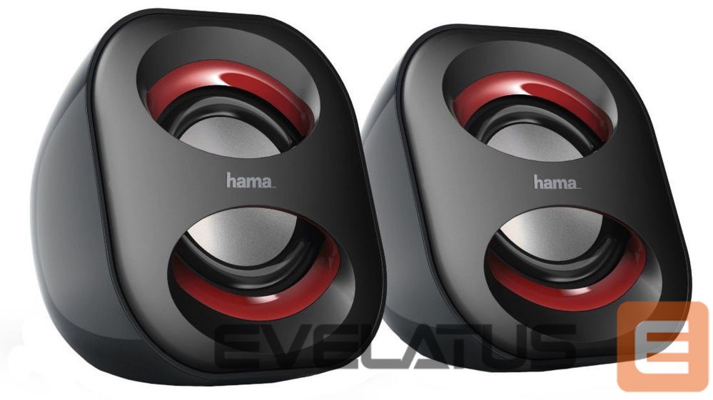 Belaidės kolonėlės Hama Sonic Mobil 183 Notebook Speaker Black Red
