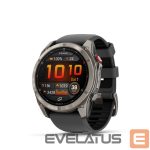 Išmanusis laikrodis Garmin  Fenix 8 Pro – 51 mm, AMOLED, Sapphire, Titanium with Graphite/black silicone band sport watch 
