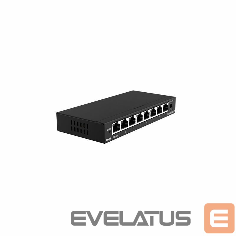 stebėjimo priedai Ruijie 8-portu pārvaldāms gigabitu komutators RG-ES208GC
