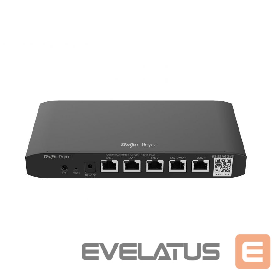 stebėjimo priedai Ruijie Maršrutētājs RG-EG105G-P-V3 5-ports Gigabit 4xPoE+