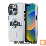 Nugarėlės dėklai Karl Lagerfeld Apple iPhone 15 Pro Max Silicone case with Magsafe IML KL Sketch Logo Transparent