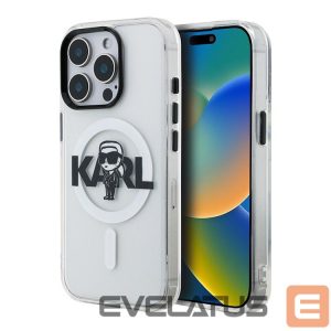 Nugarėlės dėklai Karl Lagerfeld Apple iPhone 15 Pro Max Silicone case with Magsafe IML KL Sketch Logo Transparent
