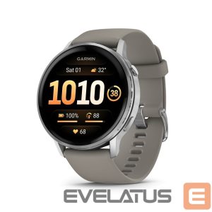 Išmanusis laikrodis Garmin  Venu 4 - 45mm, Silver with Silver Gray Silicone Band sports watch 
