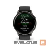 Išmanusis laikrodis Garmin  Venu 4 - 45mm, Slate with Black Silicone Band sports watch 