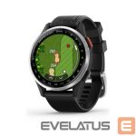 Išmanusis laikrodis Garmin  Approach S44 Silver Aluminium Bezel with Black Silicone Band 