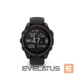 Išmanusis laikrodis Garmin  Fenix 8 – 47 mm, Solar, Sapphire Sapphire, Carbon grey DLC titanium with Black/pebble grey/ 010-02906-11