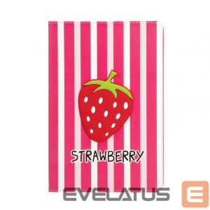 Knygos tipo dėklas iLike  Galaxy Tab A9 Plus 11 Tablet Case Design SM-X210/SM-X215/SM-X216 Strawberry 