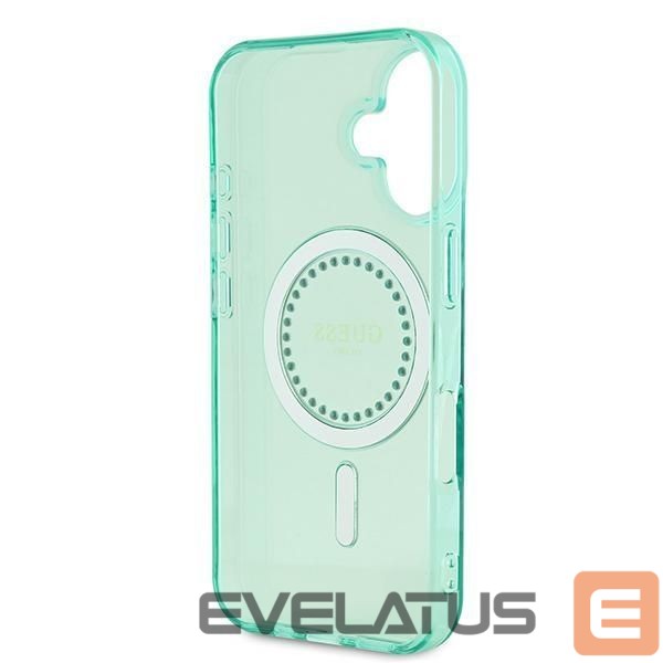 Kitas telefono priedas Guess Guess IML Rhinestones MagSafe iPhone 16 Plus Case - Green