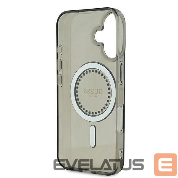 Kitas telefono priedas Guess Guess IML Rhinestones MagSafe iPhone 16 Case - Black