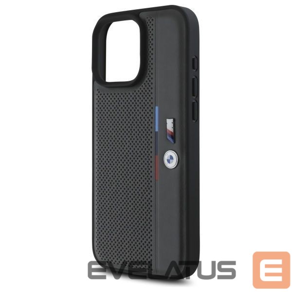 Kitas telefono priedas BMW BMW M Perforated Tricolor Detail Line iPhone 16 Pro Case - Dark Gray