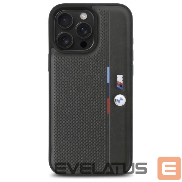 Kitas telefono priedas BMW BMW M Perforated Tricolor Detail Line iPhone 16 Pro Case - Dark Gray
