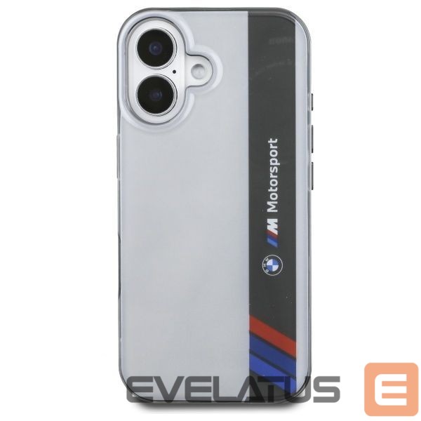 Kitas telefono priedas BMW BMW Motosport IML Vertical Stripe iPhone 16 Case - Gray