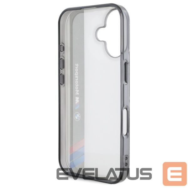 Kitas telefono priedas BMW BMW Motosport IML Vertical Stripe iPhone 16 Case - Gray