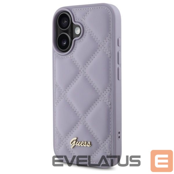 Kitas telefono priedas Guess Guess Quilted Metal Logo case for iPhone 16 - light purple