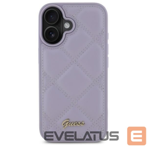 Kitas telefono priedas Guess Guess Quilted Metal Logo case for iPhone 16 - light purple