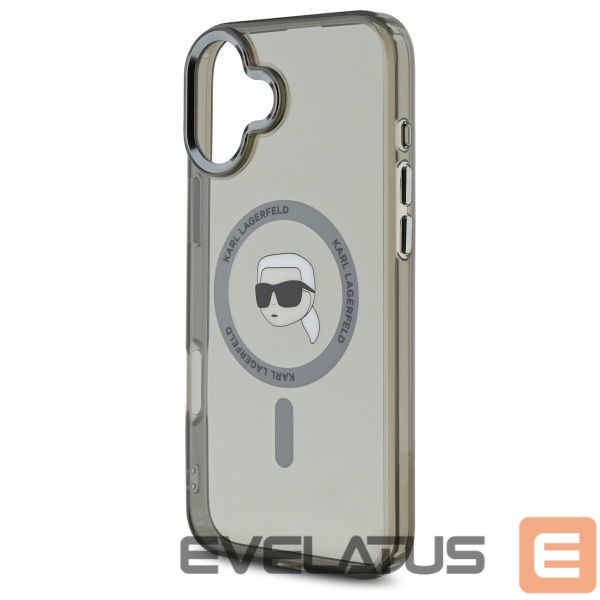 Kitas telefono priedas Karl Lagerfeld Karl Lagerfeld IML Metal Karl Head MagSafe iPhone 16 Plus Case - Black