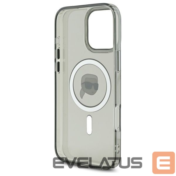 Kitas telefono priedas Karl Lagerfeld Karl Lagerfeld IML Metal Karl Head MagSafe Case for iPhone 16 Pro Max - Black