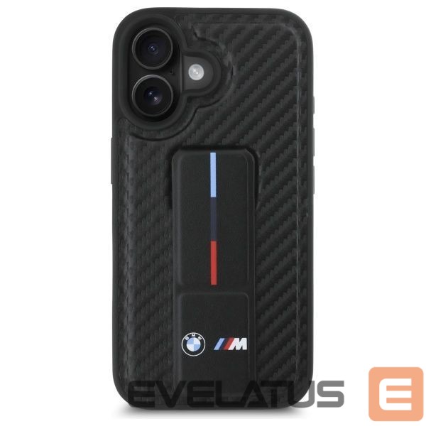 Kitas telefono priedas BMW BMW M Grip Stand Smooth and Carbon case for iPhone 16 - black