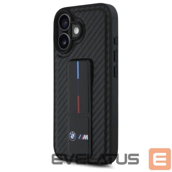 Kitas telefono priedas BMW BMW M Grip Stand Smooth and Carbon case for iPhone 16 - black